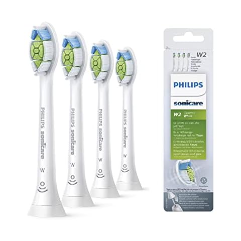 Philips Sonicare Original W2 Optimal White Standard Sonic Toothbrush Heads - 4 Pack in White (Model HX6064/10) Cover