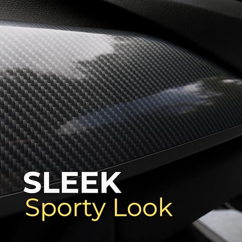 Image of RockRose 7D High Gloss 7D Silver Carbon Fiber Vinyl Wrap, Anti-Wrinkle, Air Release Automotive Bubble Wrap, Self Adhesive Car Vinyl Sticker DIY Decals 1FT x 10FT