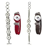 INHALT: Sie erhalten 4 verschiedene Armbänder! 2X aus geflochtenen Leder mit Eisen Verziehrungen und Platz für jeweils 1 Button. 1X Armband aus Zink-Legierung mit Platz für 5 Nuggets und 1x ein Armband aus Zink-Legierung mit Platz für 3 Chunks. Die Größen bei den Armbändern aus Zink sind größenverstellbar.