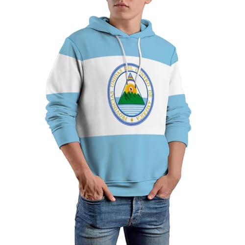 Zakqeik Men's Athletic Pullover Hoodies American-flag Hooded Sweatshirt with Pockets