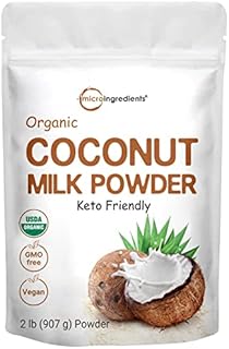 Micro Ingredients Organic Coconut Milk Powder, 2 Pound (32 Ounce), Plant-Based Creamer, Perfect for Coffee, Tea and Smoothie, Non-GMO and Keto Friendly