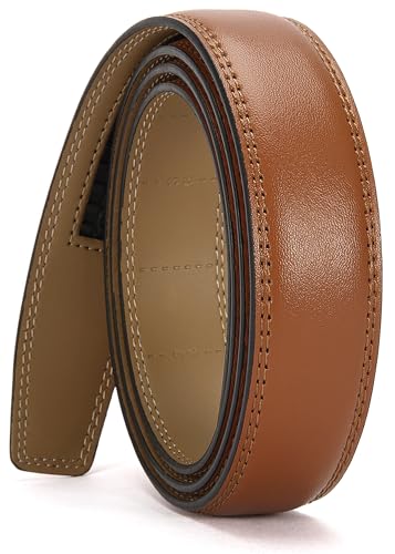 Image of CHAOREN Ratchet Belt Replacement Strap 1 1 /4 inch | Leather Belt Strap for 32mm Slide Click Buckle