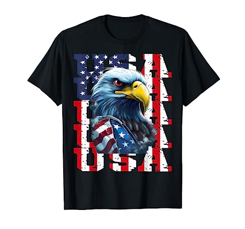 Bandera de águila estadounidense para patriotas Camiseta