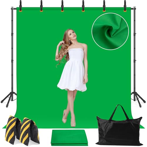 Backdrop Stand with Green Screen for Photography