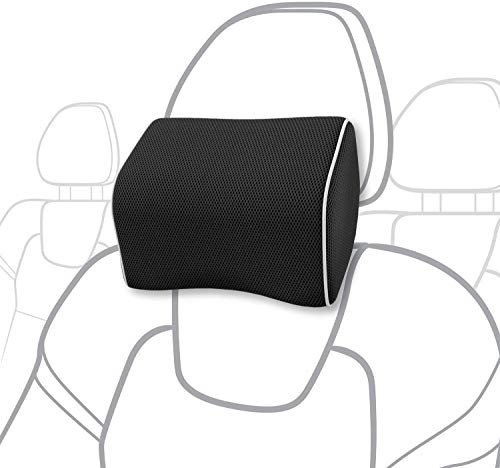 Image of obliq Memory Foam Car Headrest Cushion, Neck Rest Seat Pillow for Pain Relief, Ergonomic Cervical Support for All Cars (Black)
