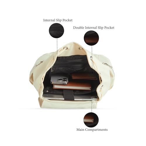Image of Caprese Mars 24L Laptop Backpack Medium | Sleek & Functional Commuter Bag with Multiple Pockets | 2 Compartments with Trolley Sleeve | Stylish Adjustable Strap Travel Backpack for Women