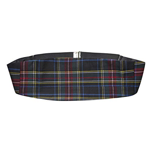 Traditional Dark Green Tartan Cummerbund, Scotland
