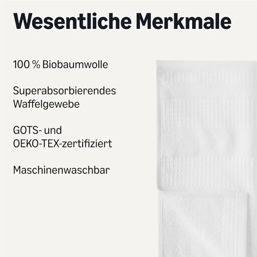 Amazon Basics Spültücher aus 100% Bio-Baumwolle, 6er-Pack, 31 x 31 cm