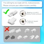 2pcs EL Male Plug Range Hood Light Bulbs Recessed, 6.8cm/2.68in Diameter DC 12V 6500K Stainless Steel Range Hood LED Light Replacement Lights Accessories for Stove Kitchen