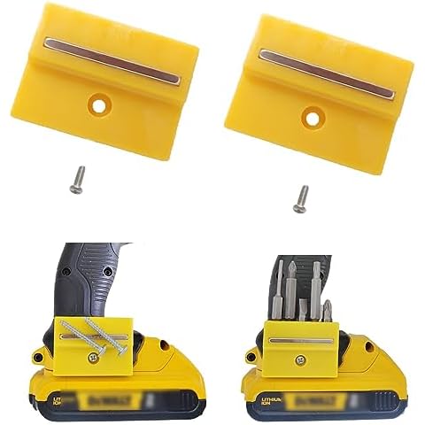 NXPOXS Magnetic Bit Holder Drill Bit Organizer Fit for Dewalt 20V Drills Screwdriver and Impacts Yellow 2pcs Cover