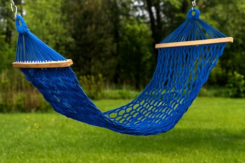 Image of Patiofy Human Size Hammock Swing /Jhula for Balcony /Swing for Balcony for Adult /Jhoola for Home /Hammock /Suitable for Indoor & Outdoor / 120Kgs Weight Bearing Capacity (Blue)