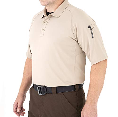 Polo Performance First Tactical beige robuste manches courtes premium