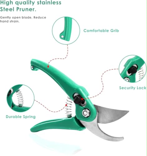 Image of Garden Tools for Home & Nursery Use | Hand Tools for Plant Care & Gardening (Pruning Shears Garden Cutter)