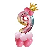 🎈🎉【El mejor globo de decoraciones de cumpleaños】: globos de papel de aluminio y globos de látex, y todos los globos de látex, no tóxicos e inofensivos. Nuestros globos son fuertes y duraderos, SOPORTE HELIO O AIRE. No hay que preocuparse por rasgarse o explotar después de la inflación.