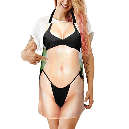 A AIFAMY Sexy Aprons for Women Funny Kitchen Cooking Apron for House Warming Party Christmas Gag Gift Exchange