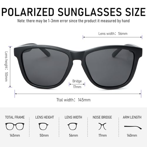 Classic Square Sunglasses Womens, Trendy Polarized Mirrored Sunglasses, UV400 Protection Sun Glasses4
