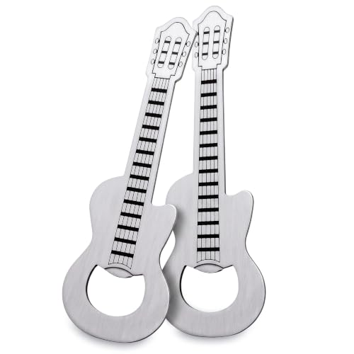 2Pcs Guitar Bottle Opener Stainless Steel Beer Opener Gift for Music Lovers