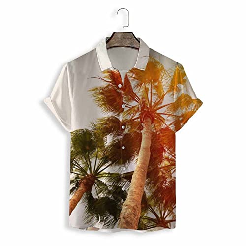 Chemise décontractée d'été imprimé tropical pour fête de vacances