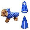 WENTS Hondenregenjas met capuchon en veilige reflecterende, ultralichte ademende 100% waterdichte regenjas voor kleine, middelgrote rassen (blauw)