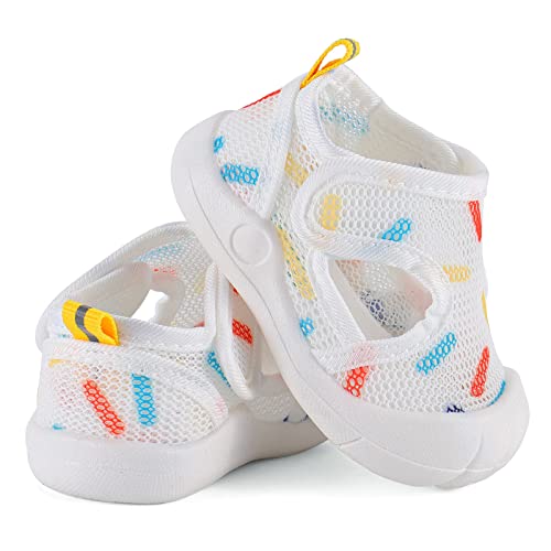 Image of MK MATT KEELY Toddler Sandals Summer Kids Water Sandals Closed Toe Adjustable Water Shoes Outdoor Lightweight Beach Shower Shoes for Boys Girls