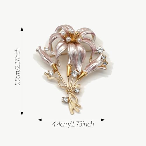 Image of Pretty Elegant Brooch Pin for Women,Flower Brooch Pin Broches for Women's Clothes