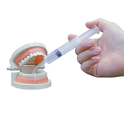 Image of Wisdom Teeth Syringe, 50 Pack Dental Irrigation Curved Syringes for Dental Care Liquid Oral Tonsil Stone TMJ Chin Pain Relief Recovery Dentist Implant Clean Feeding Water