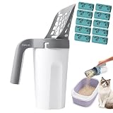 3 in 1 Cat Scoop Integrated Shovel Bucket Litter Scooper with Holder Bag