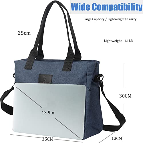 Tote Bag For Women Work Fits 14'' Laptop Shoulder Bag USB Teacher Bags Office Business Briefcase With Many Pockets2