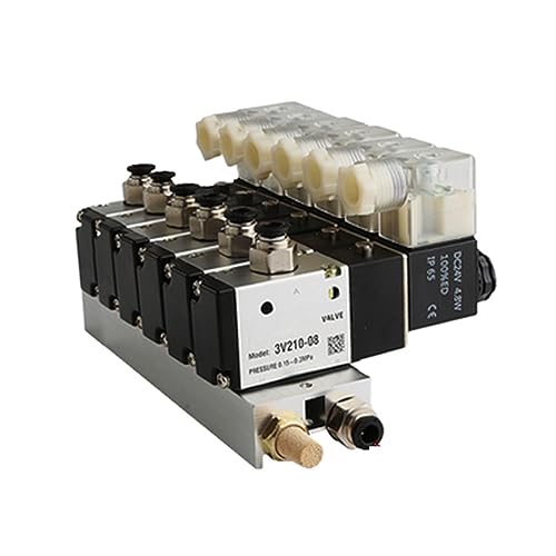 Bloc électrovanne pneumatique 3V210-08 3 ports pour distributeur d'air comprimé 6 voies