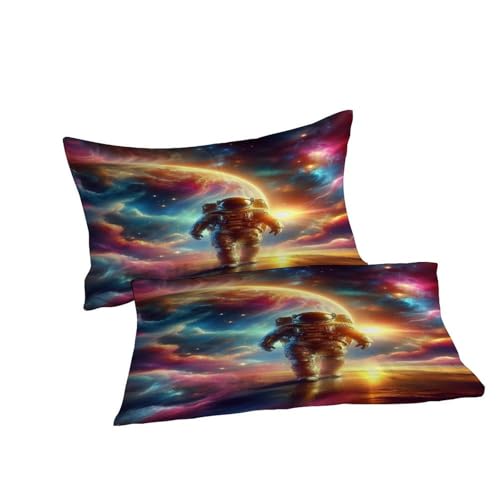 Housse de couette space themes en microfibre respirante à fermeture éclair - 7