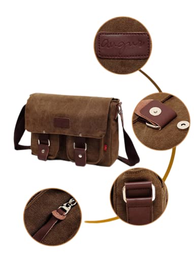 Bolsa Tiracolo Masculina Mensageiro Transversal Carteiro Marrom