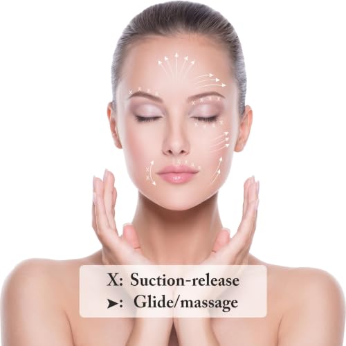 Image of BBTO 4 Pcs Glass Facial Cupping Set Silicone Vacuum Suction Massage Cups Skin Tightening Therapy for Face Body Eyes Back Shoulder Pain (Classic)