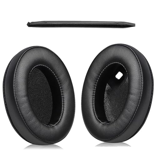 Repuesto de Almohadillas para Sony WH-1000XM4, Cojines de Cuero de Proteína con Espuma de Memoria, Almohadillas de Aislamiento de Ruido para Auriculares, Almohadillas Cómodas para Sony XM4 (Negro) miniatura 1