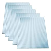 KAISER plastic® Stegplatten 16/20 | Xtra Strong (PC) | Farbe: Klar und UV-geschützt | Stück und Set (120 x 400 cm | 5 Stück)