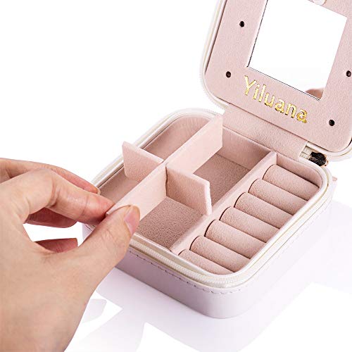 Yiluana Portable Jewelry Case Travel Jewelry Organizer Box For Rings, Earrings, Necklaces,Watches And Other Accessories With Mirror (Tower) #TOP4