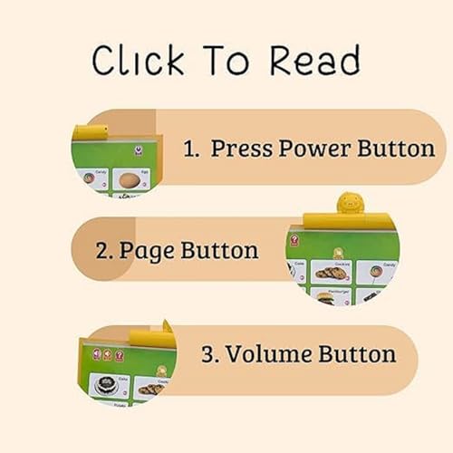 Image of Braintastic Click to Read Interactive Learning Book for Kids | Talking Study Book with Sound Buttons | Early Education Toy for Toddlers & Preschoolers (3+ Years)