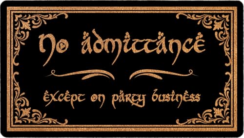 HAOWSMAT No Admittance Except on Party Businessaux Coir Door Mat Non-Slip Low Profile Washable Indoor Outdoor Entrance Rug 30x17 Inch Dirt Trapping All Season Festive Home Decor Gift