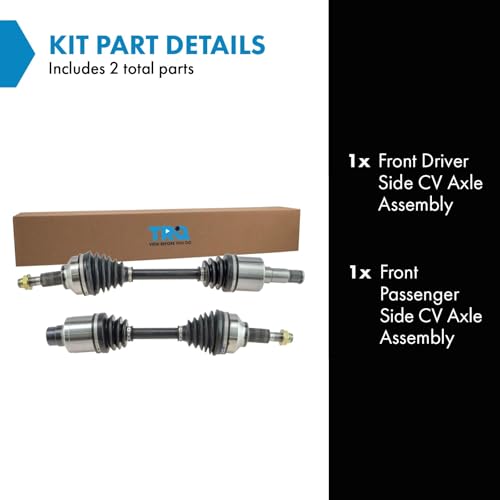 Image of TRQ Front Driver & Passenger Side CV Axle Assembly Set for 2007-2010 Chrysler Sebring 2011-2014 200 2008-2014 Dodge Avenger 2009-2019 Journey