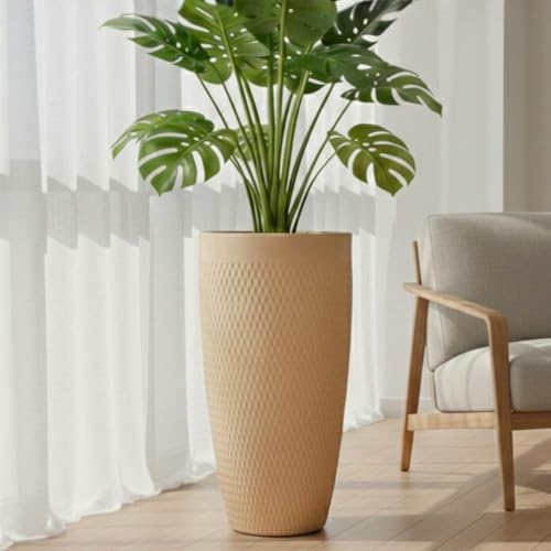 Image of Eha Earth Friendly Premia Big Planters for Home Decor | 24 inch, Pack of 1 | Plant Pot Made with Rice Husk | UV Protected Pot for Plant | Pots & Planters Big Size | Dune