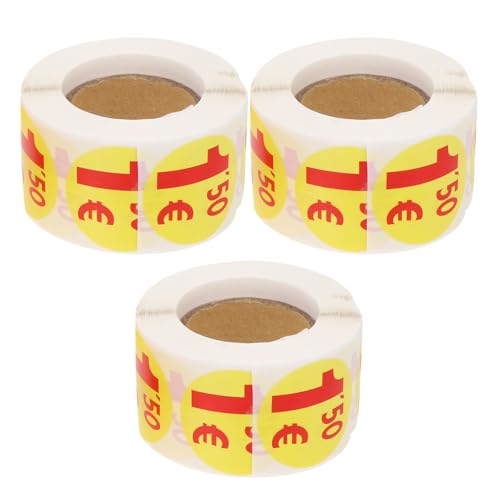 Etiquetas para precios amarillas de papel adhesivo en pegatinas redondas autoadhesivas