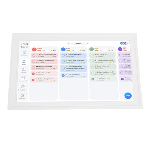 Zerodis Other Living Appliances Inch HD Touchscreen Wall Mounted Desktop Placement Digital Picture Frame Family Calendar Planner with APP for Share Family Schedules Smart Digital (Pure White)