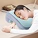 Ysyqkn Head Cushion Napping Pillow Adult Size Removable Cover Lightweight Multi Use Lunch Break Pillow Office Chair Neck Support, Light Blue