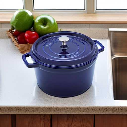 Amazon | Staub 鋳鉄製 5クォート トールココット ダークブルー