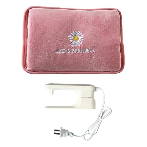 WITERY Electric Hot Water Bag with Soft Cover- Rechargeable Heating Pad Hot Water Bottle for Pain Relief, Cramps & Sore Muscles, Hot Compress Bag Hand Warmer for Outdoor/Indoor (Filled with Water) Cover
