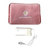 WITERY Electric Hot Water Bag with Soft Cover- Rechargeable Heating Pad Hot Water Bottle for Pain Relief, Cramps & Sore Muscles, Hot Compress Bag Hand Warmer for Outdoor/Indoor (Filled with Water)