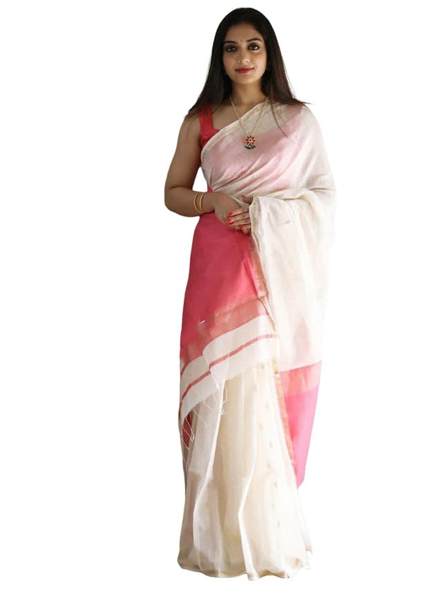 Satrani Women'S Poly Cotton Saree With Unstitched Blouse Piece