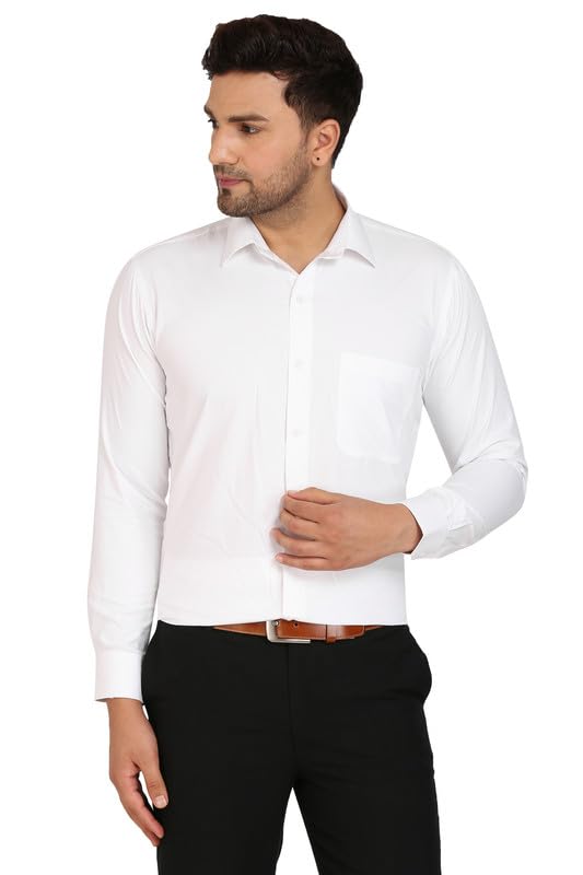 Image of 7-DAYS Men's Premium Formal Shirt - Cotton Rich, Regular Fit, Full Sleeve, Wrinkle-Resistant, with Pocket, Durable & Easy Care - Perfect for Office Wear & Under Suits