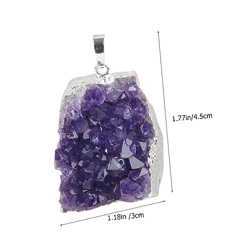 Collier pendentif de cristal Gadpiparty améthyste naturelle pour bijoux DIY - 2