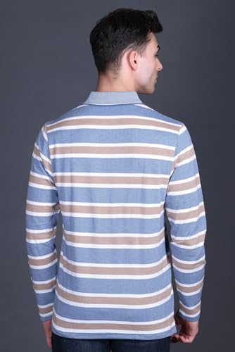 Image of Full Sleeve Polo T Shirt for Men Cotton with Pocket and Collar - Regular Fit Tshirt