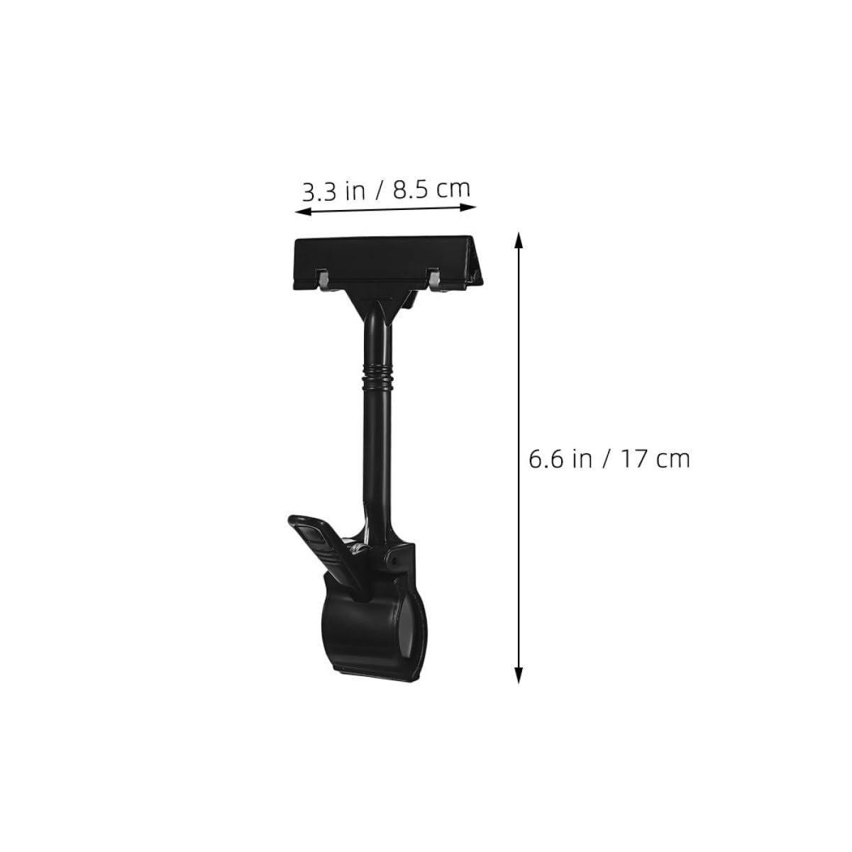 Clip per Cartellini dei Prezzi in Plastica, 20 Pezzi, Nero